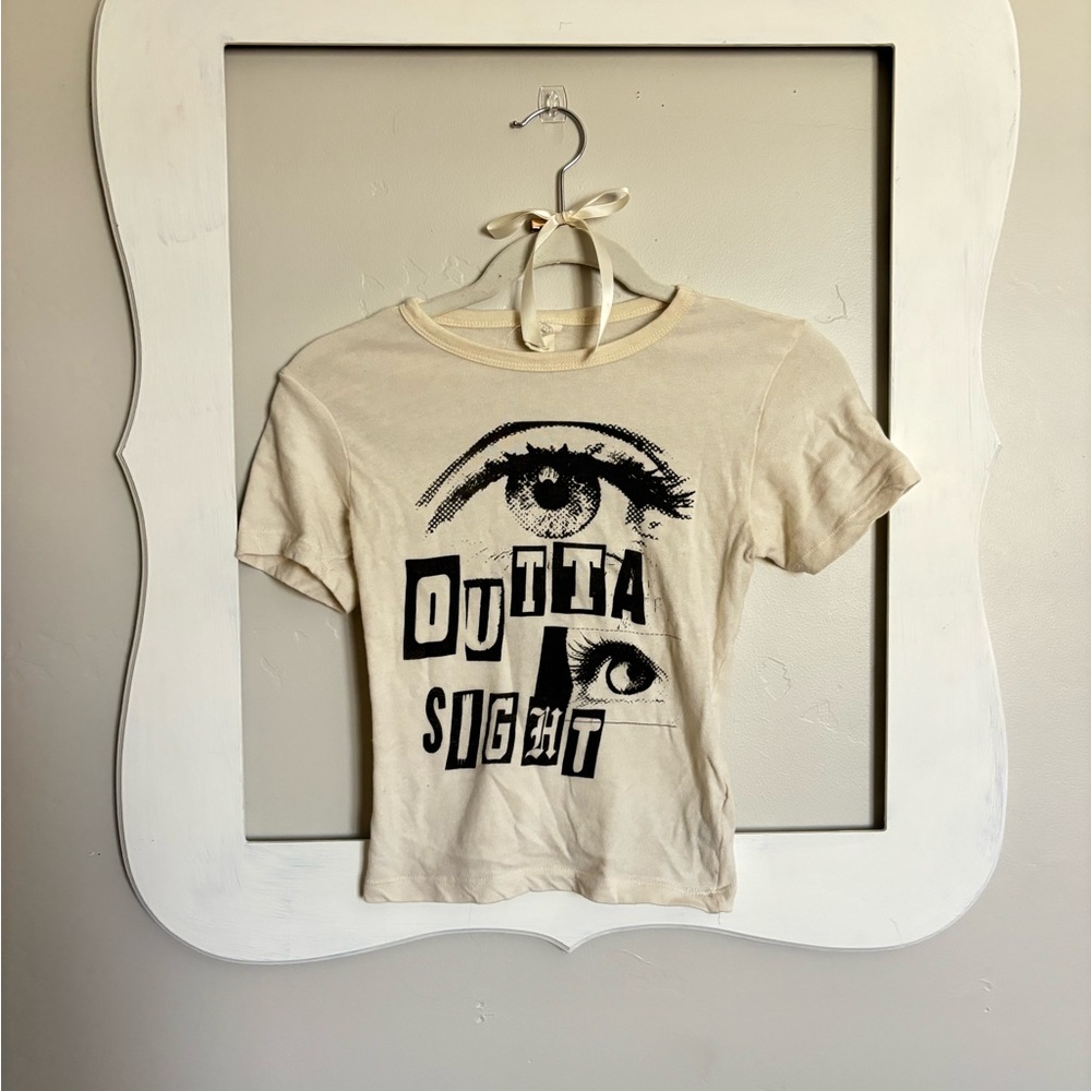 “Outta Sight” Graphic Baby Tee | Soft Girl Spy Energy